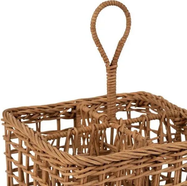 Porta posate in rattan