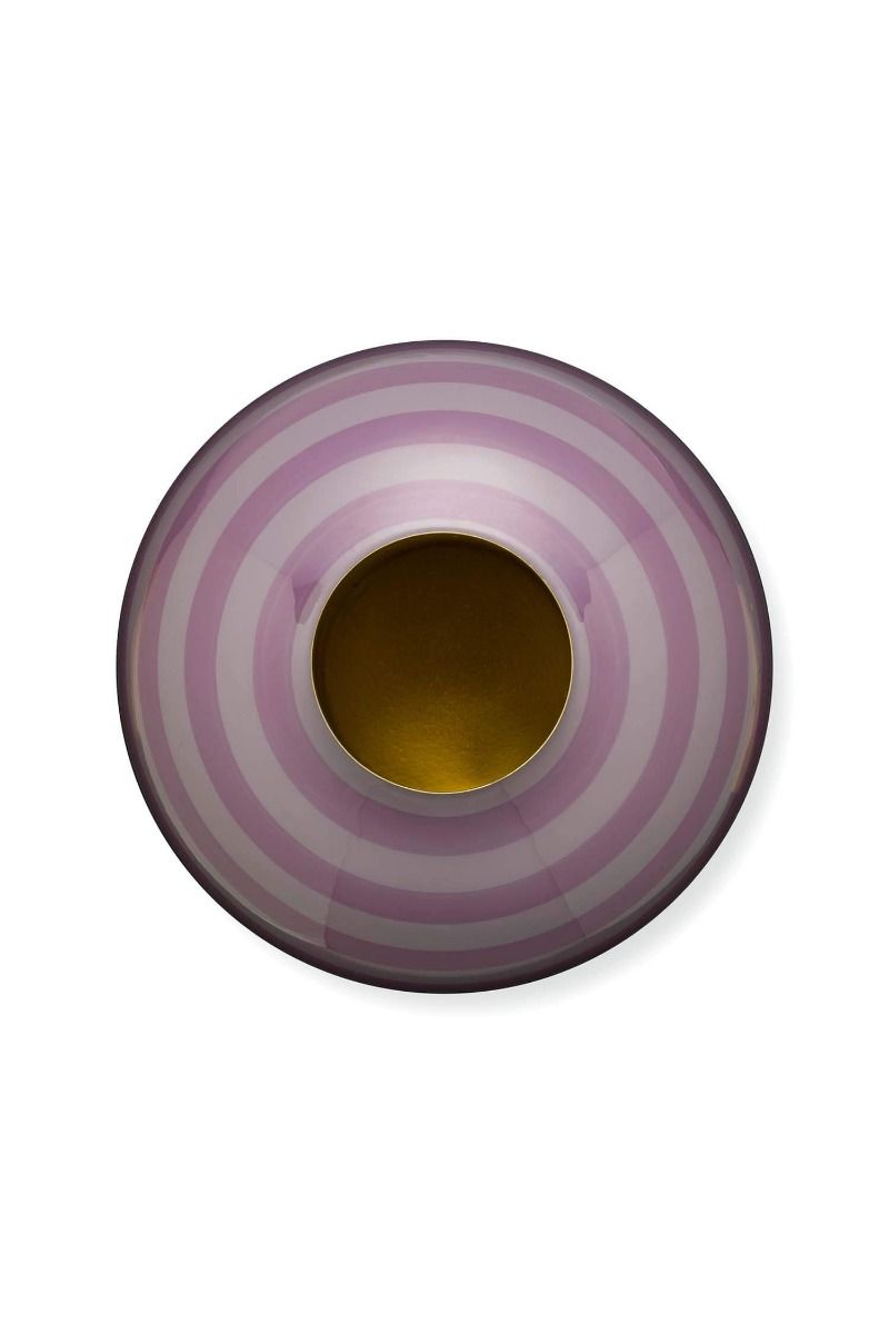 Vaso a righe in metallo