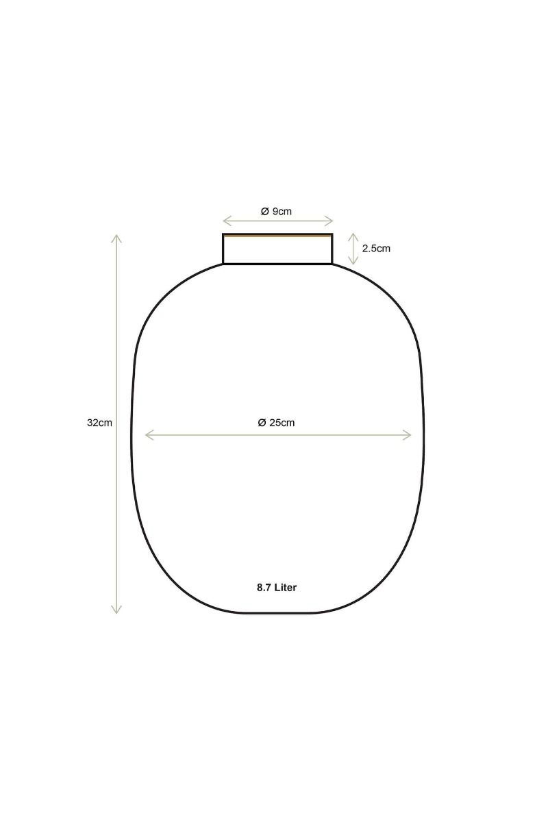 Vaso a righe in metallo