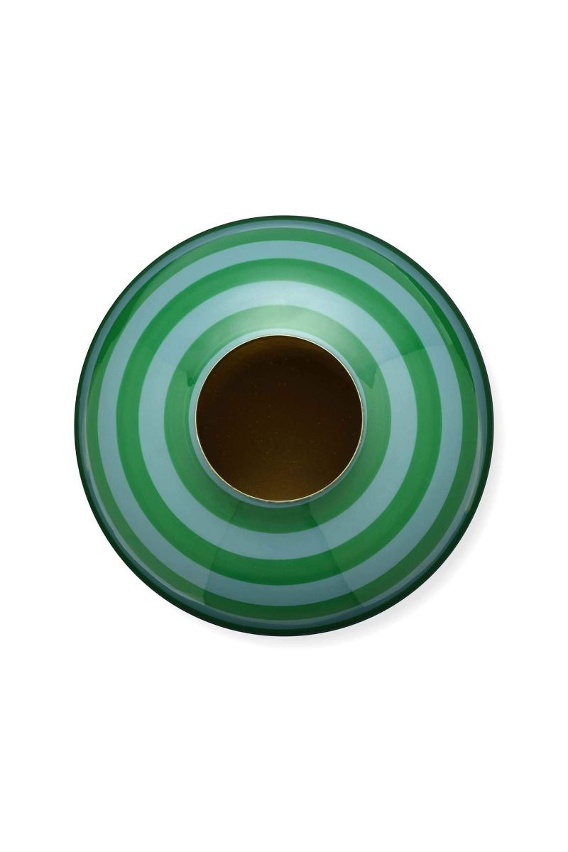Vaso a righe in metallo