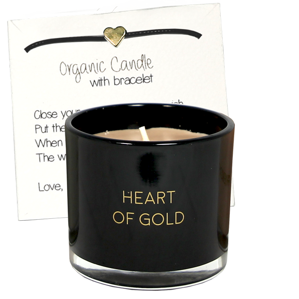 Heart of Gold - "candela con braccialetto "