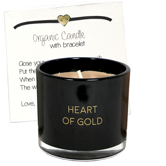 Heart of Gold - "candela con braccialetto "