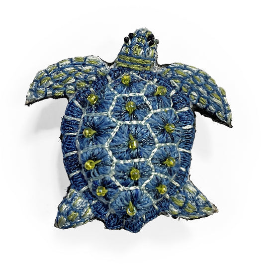 Spilla Blue Loggerhead Turtle